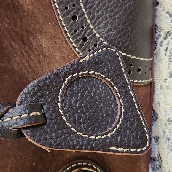 Dooney and Bourke Sued and Leather Satchel - Picture 8 of 16